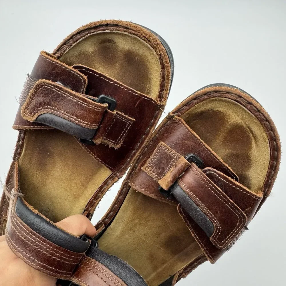 NAOT Men's Lappland Sz 43/10 Brown Leather Adjustable Strap Walking Sandals